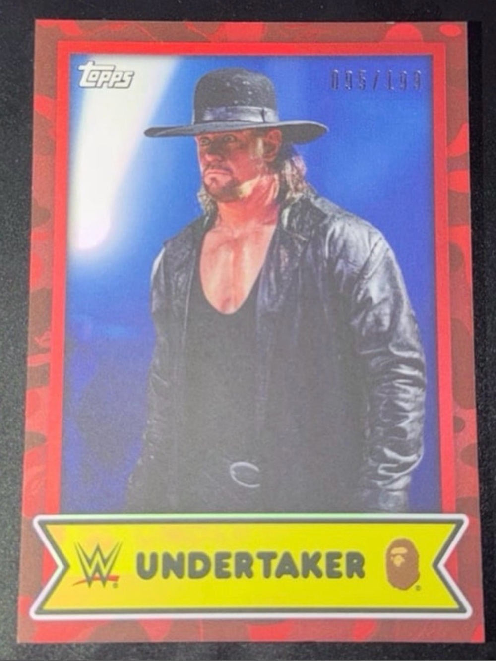 WWE x Topps x Bape #7 Undertaker Red Camo 95/199 full art 2025 released modern